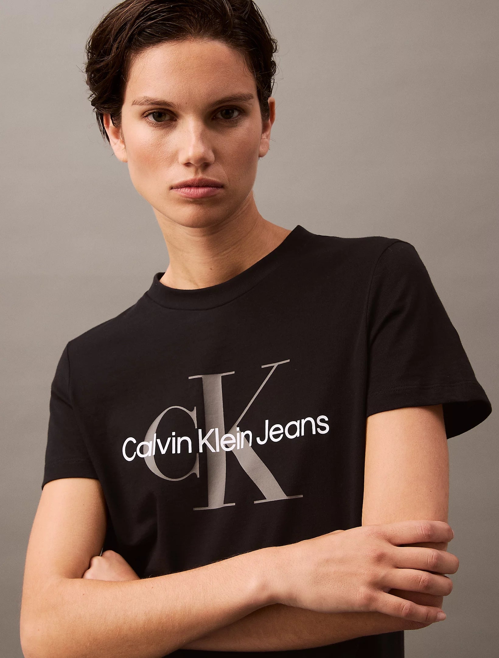 Calvin Klein T Shirt 00040wl260 Black Preto_shot5