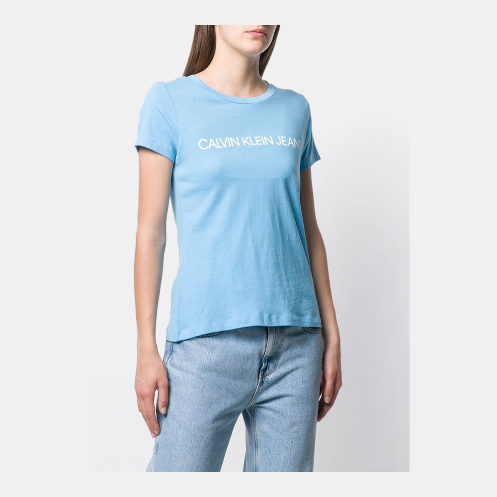 Calvin Klein T Shirt J20j207940 Lt Blue Azul Claro Shot4