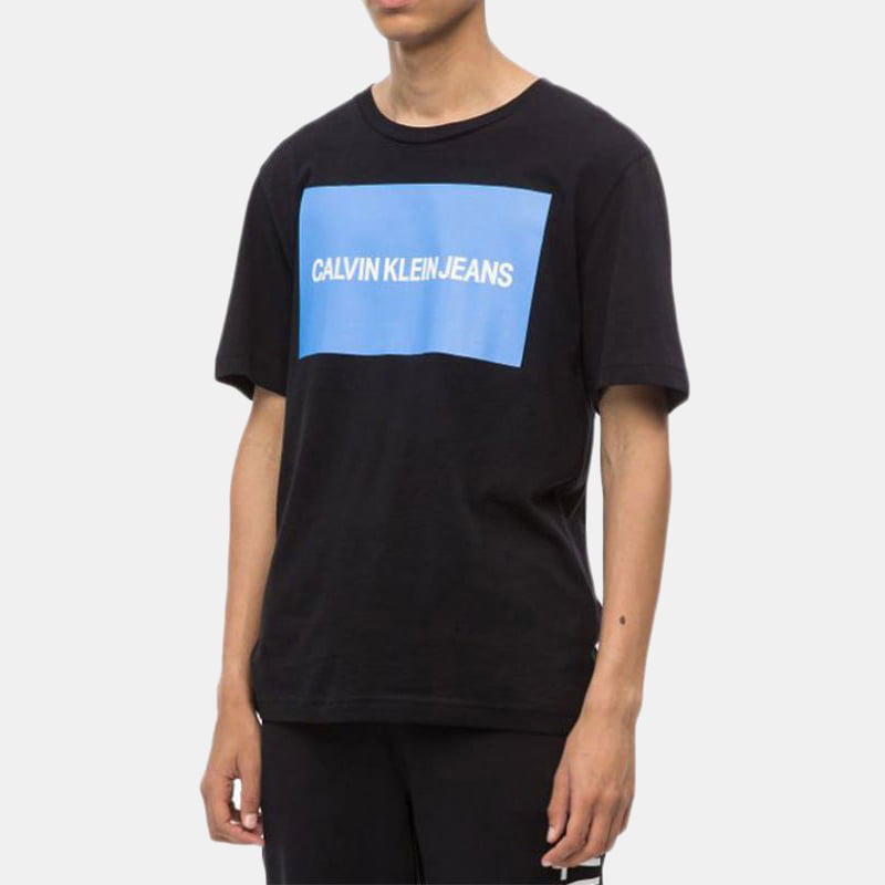 Calvin Klein T Shirt J30j307850 Black Blue Preto Azul Shot5