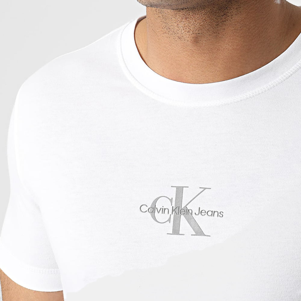 Calvin Klein T Shirt J30j319877 White Grey Branco Cinza Shot3