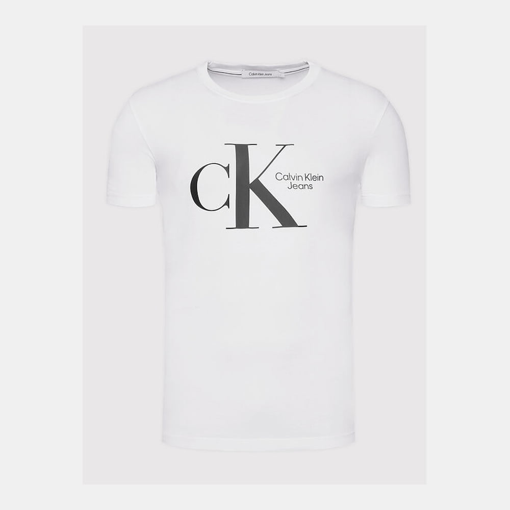 Calvin Klein T Shirt J30j320189 Whi Black Branco Preto Shot4