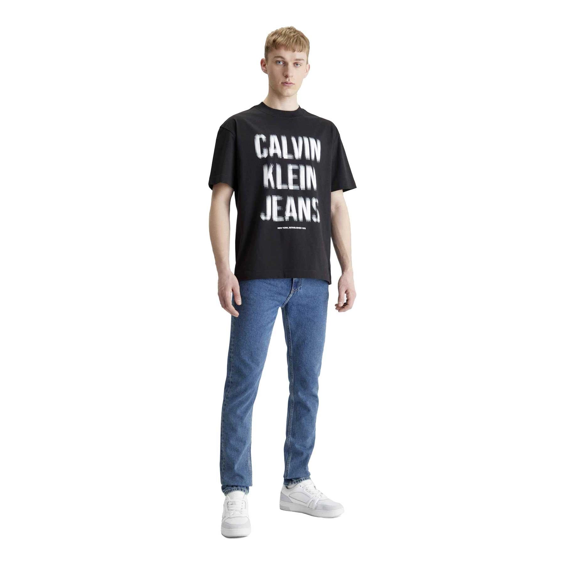 Calvin Klein T Shirt J30j324648 Blk White Preto Branco_shot1