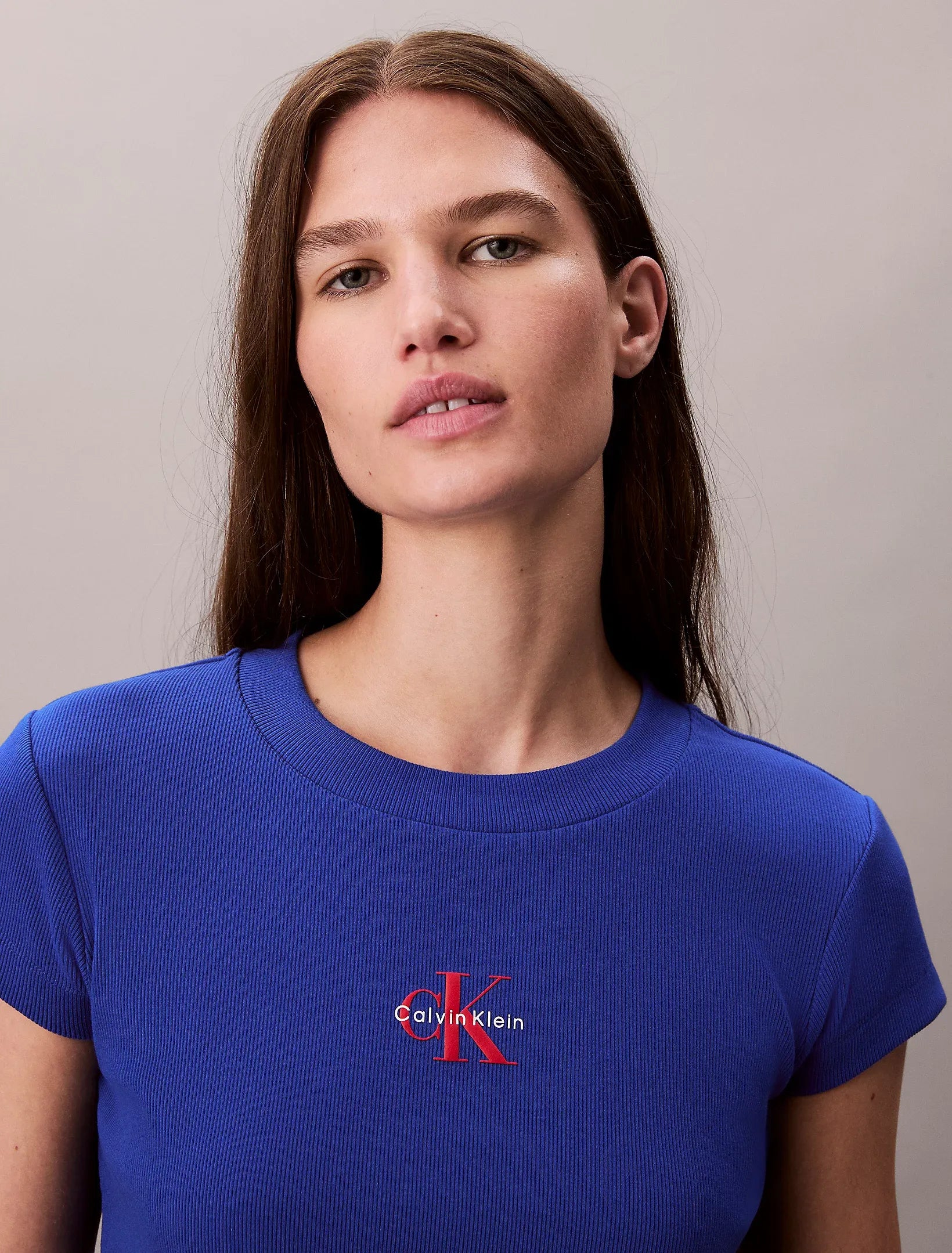 Calvin Klein T Shirt Lv047ab802 Royal Blue Azul Royal_shot2
