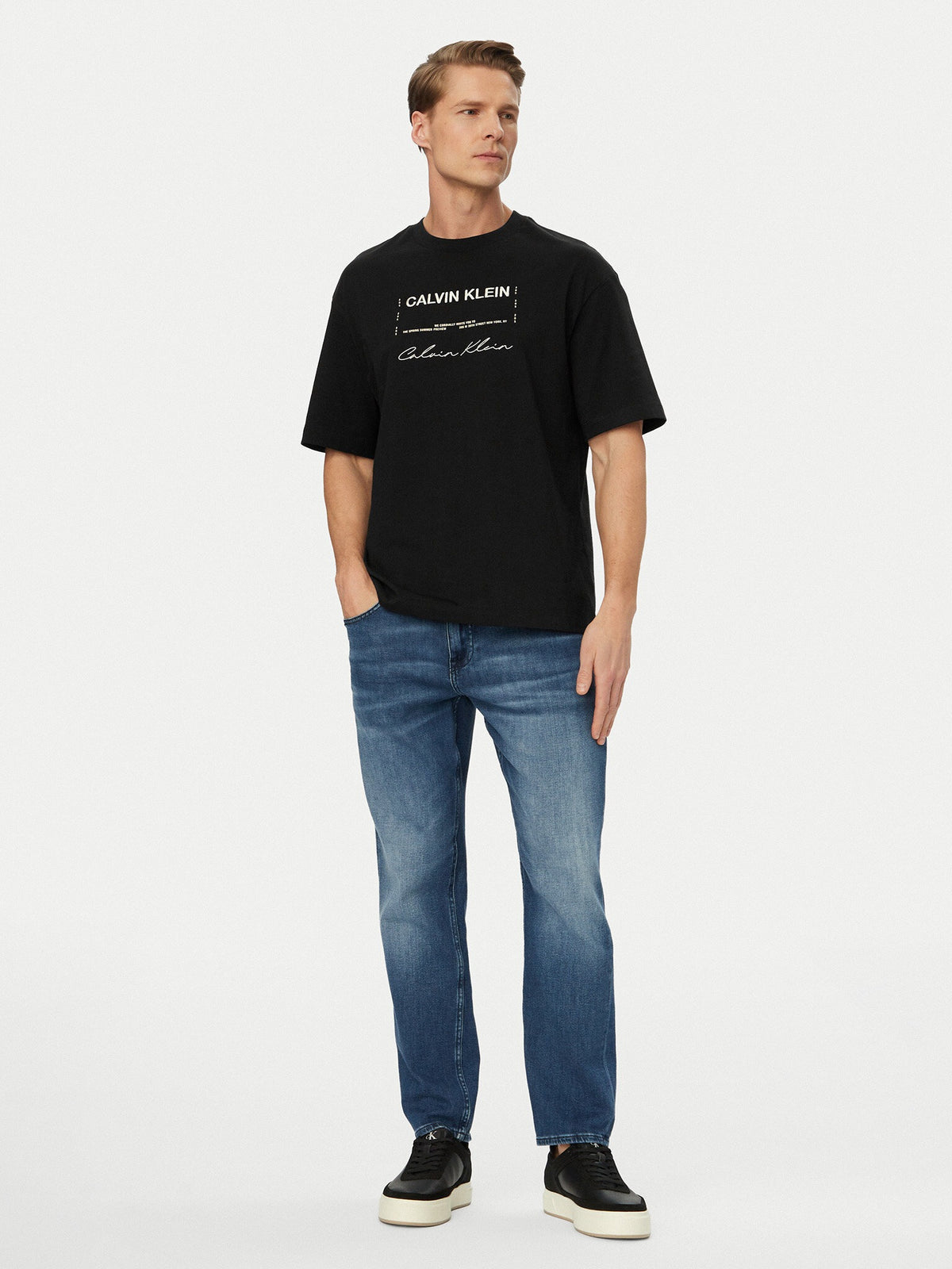 Calvin Klein T Shirt Lv04re827g Black Preto_shot3