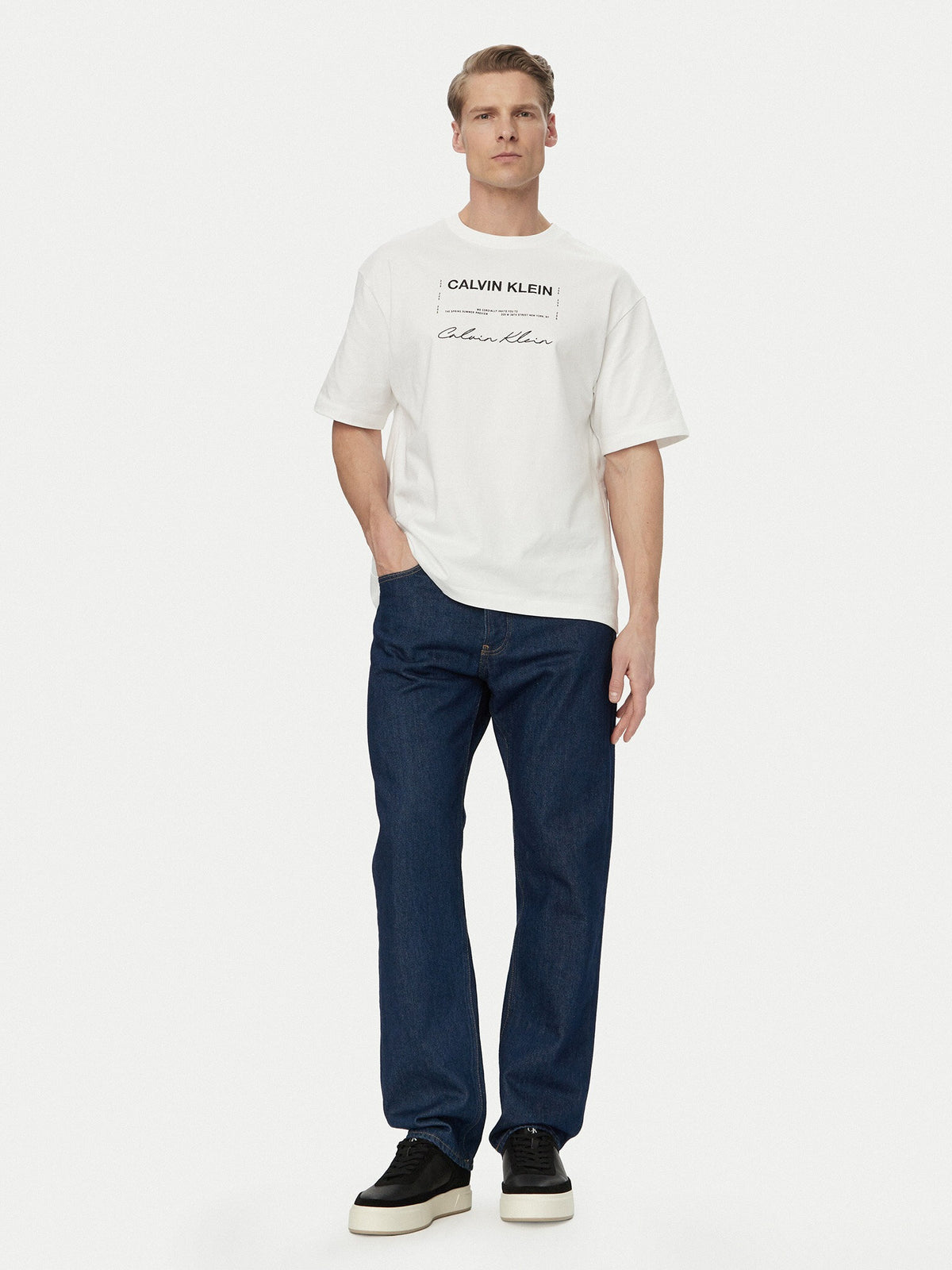 Calvin Klein T Shirt Lv04re827g White Branco_shot2