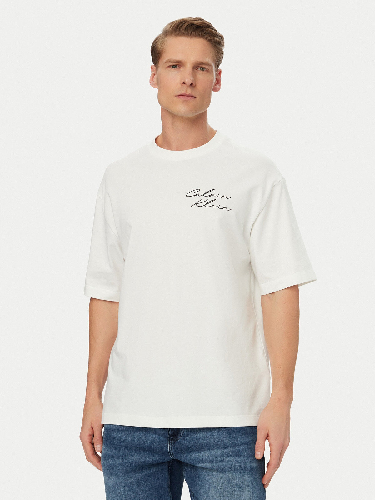 Calvin Klein T Shirt Lv04re828g White Branco_shot1