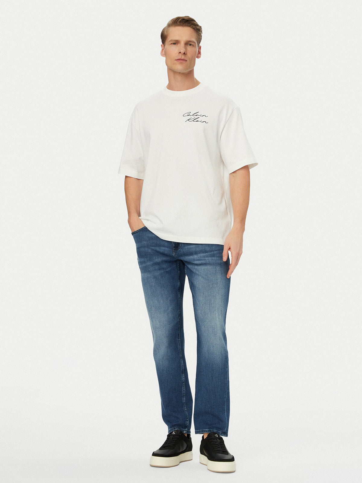 Calvin Klein T Shirt Lv04re828g White Branco_shot2
