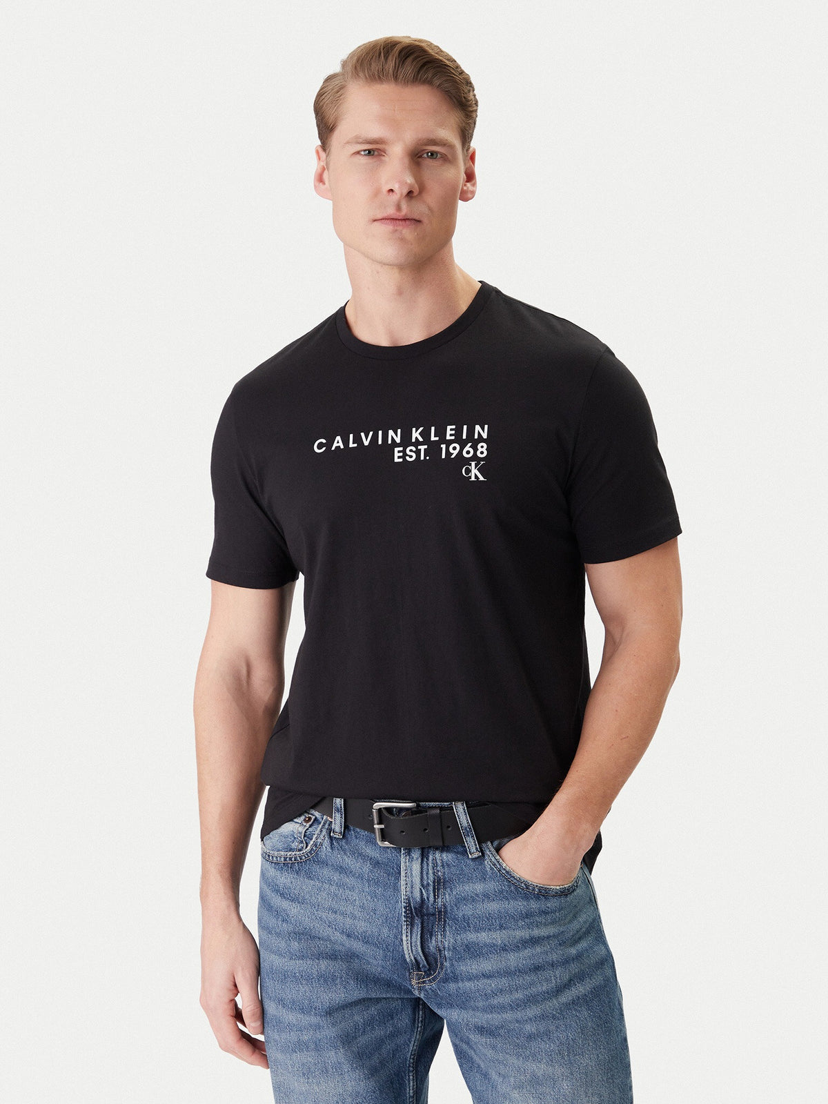Calvin Klein T Shirt Lv04rf800g Black Preto_shot1