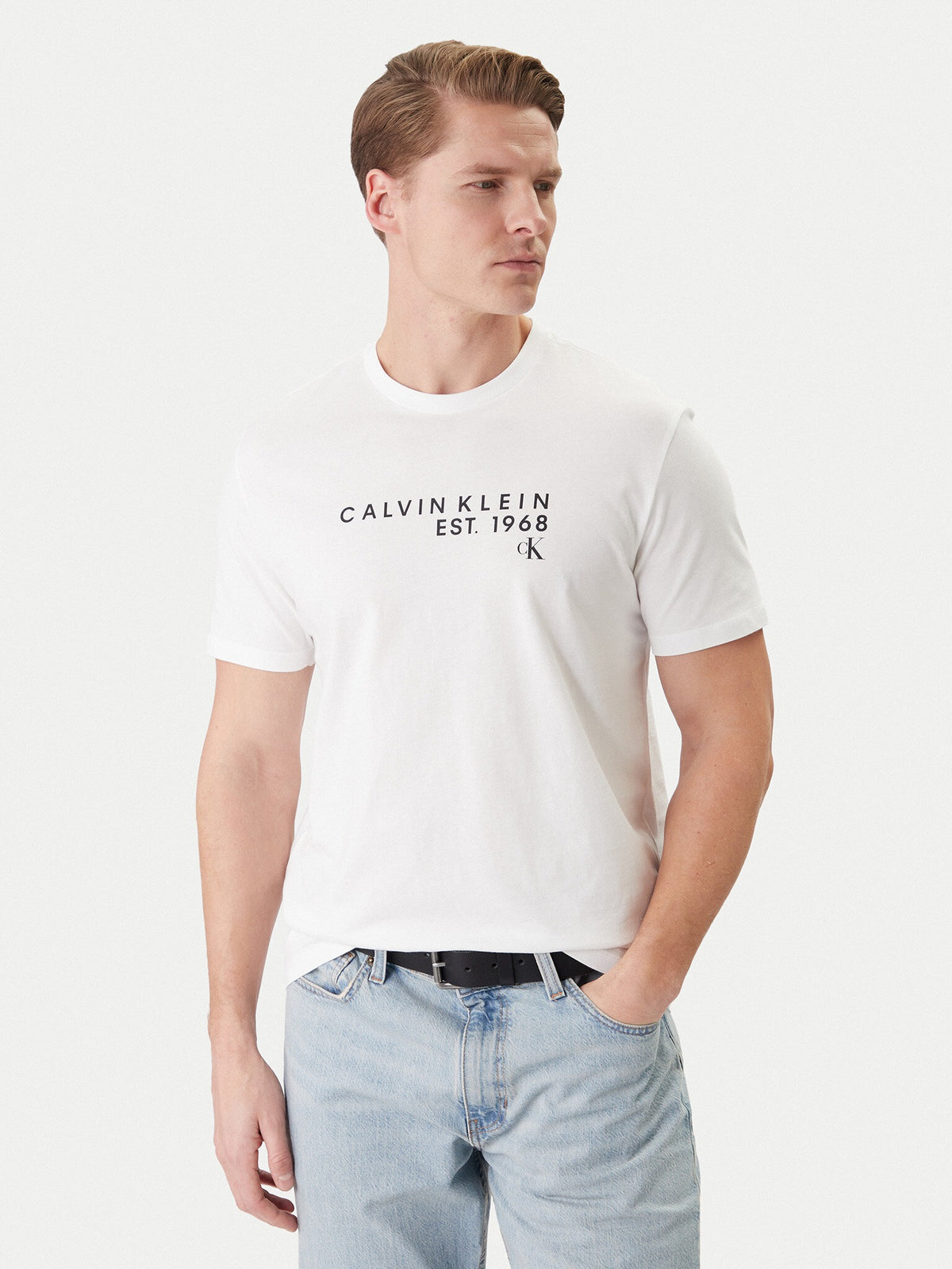 Calvin Klein T Shirt Lv04rf800g White Branco_shot1