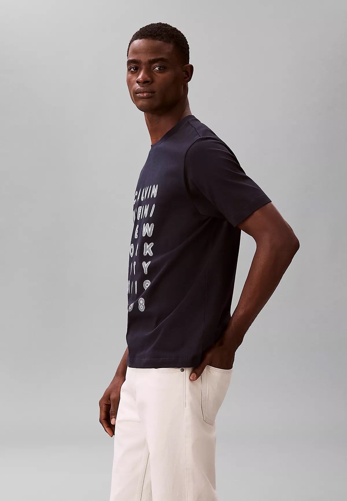 Calvin Klein T Shirt Lv04rf814g Navy Navy_shot2
