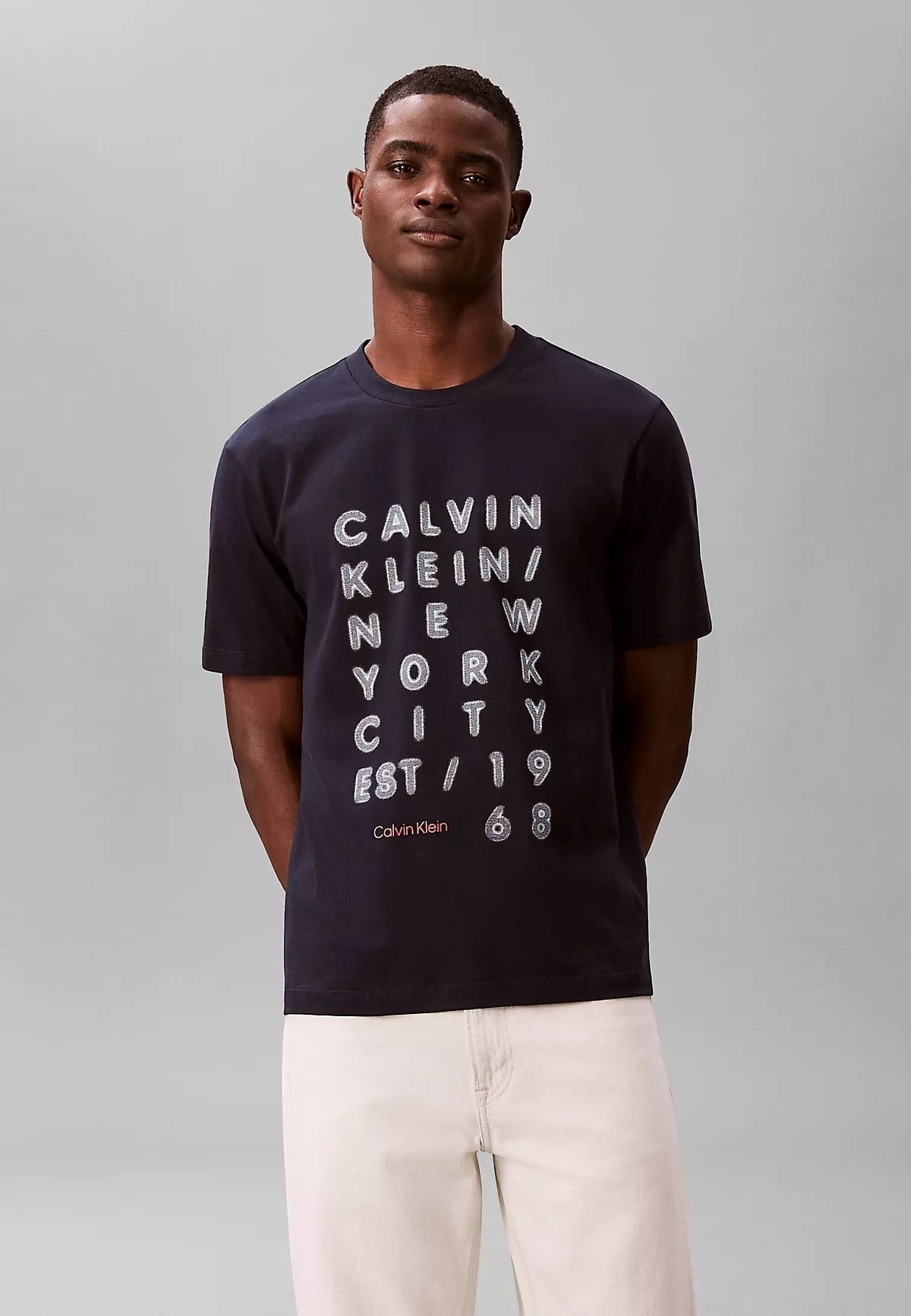 Calvin Klein T Shirt Lv04rf814g Navy Navy_shot4