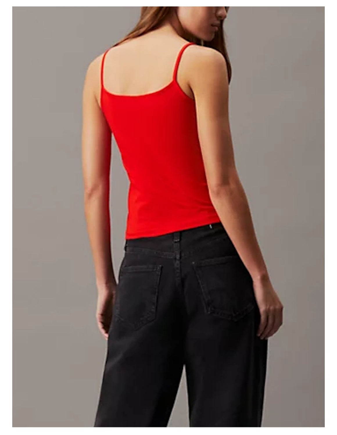 Top Calvin Klein Monologo Strappy Vermelho