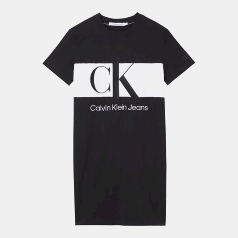 Calvin Klein Vestido Dress J20j218862 Blk White Preto Branco Shot10 Resultado