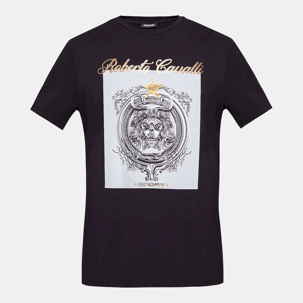 Cavalli T Shirt Jyx44t Jv025 Black Preto Shot2