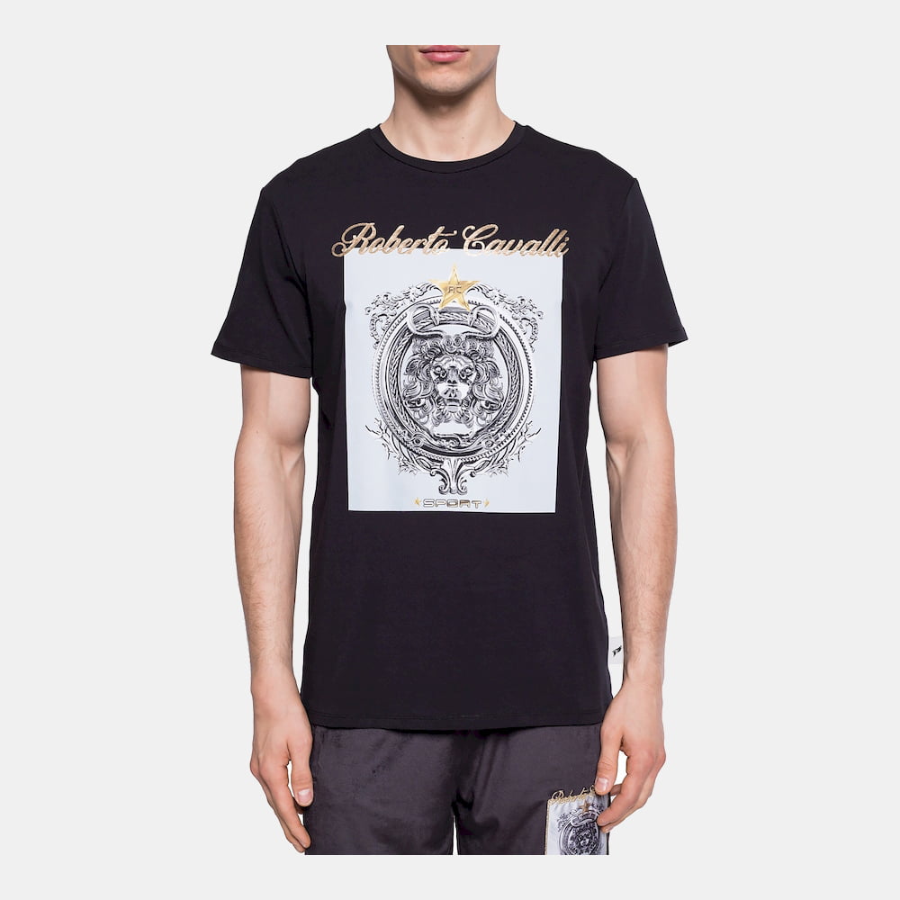 Cavalli T Shirt Jyx44t Jv025 Black Preto Shot4