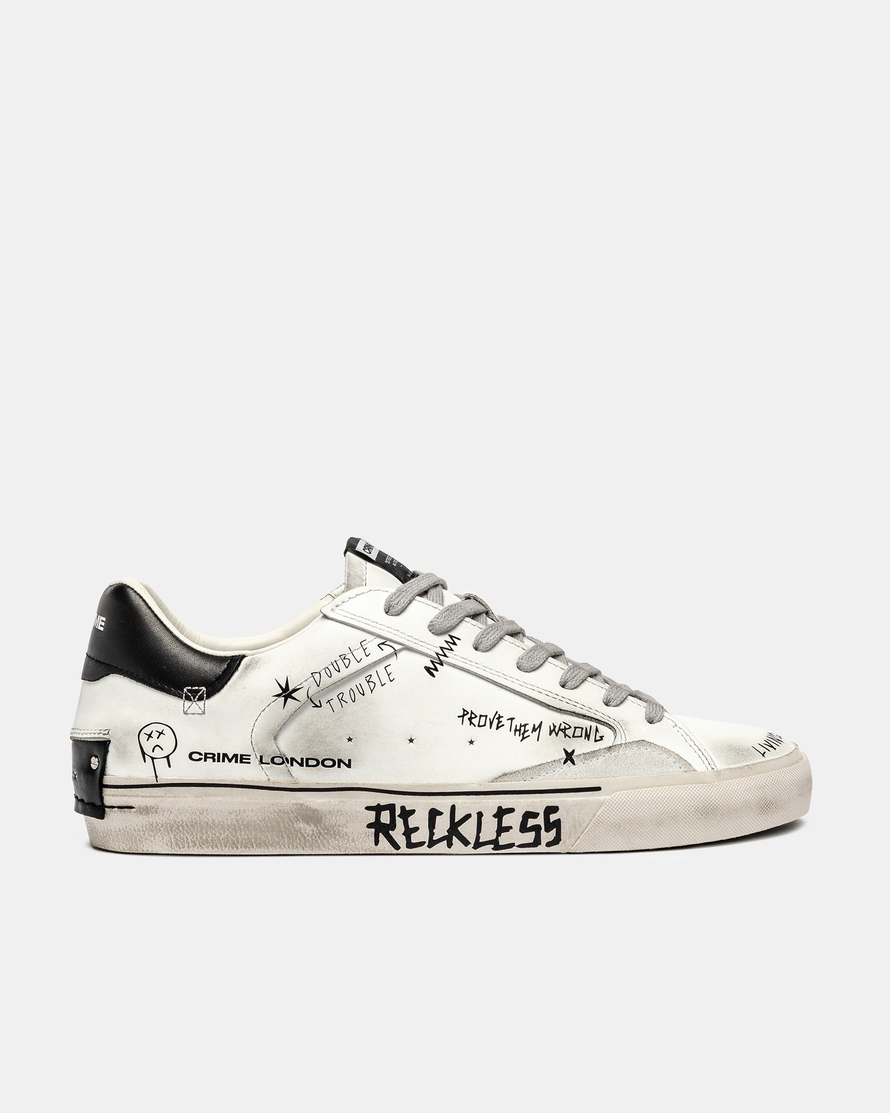 Crime London Sapatilhas Sneakers Shoes 11033aa8 Whi Black Branco Preto_shot1