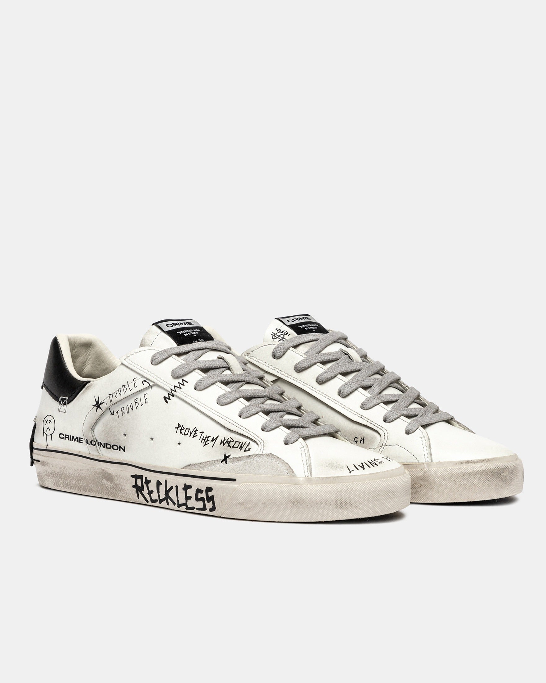 Crime London Sapatilhas Sneakers Shoes 11033aa8 Whi Black Branco Preto_shot2