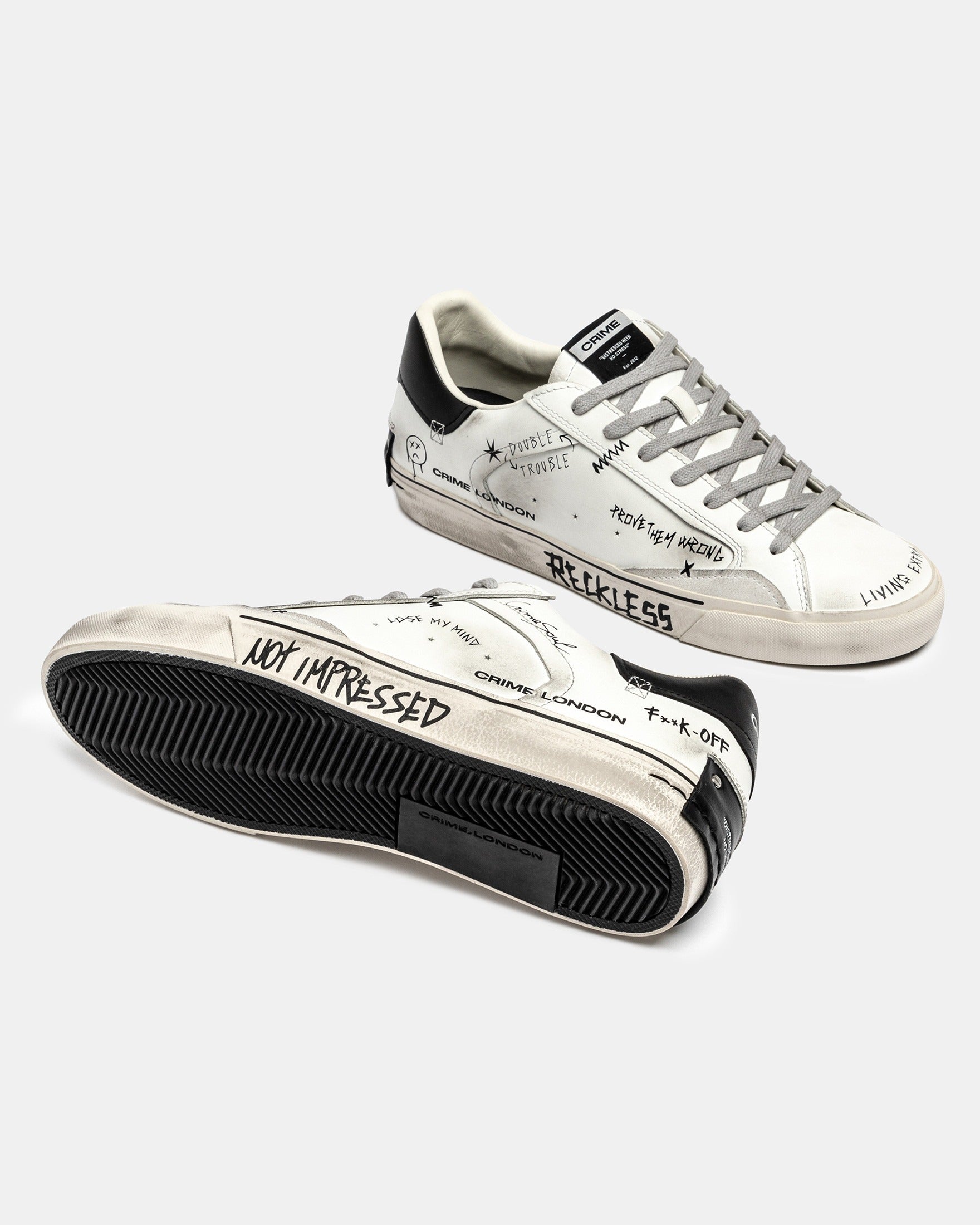 Crime London Sapatilhas Sneakers Shoes 11033aa8 Whi Black Branco Preto_shot4