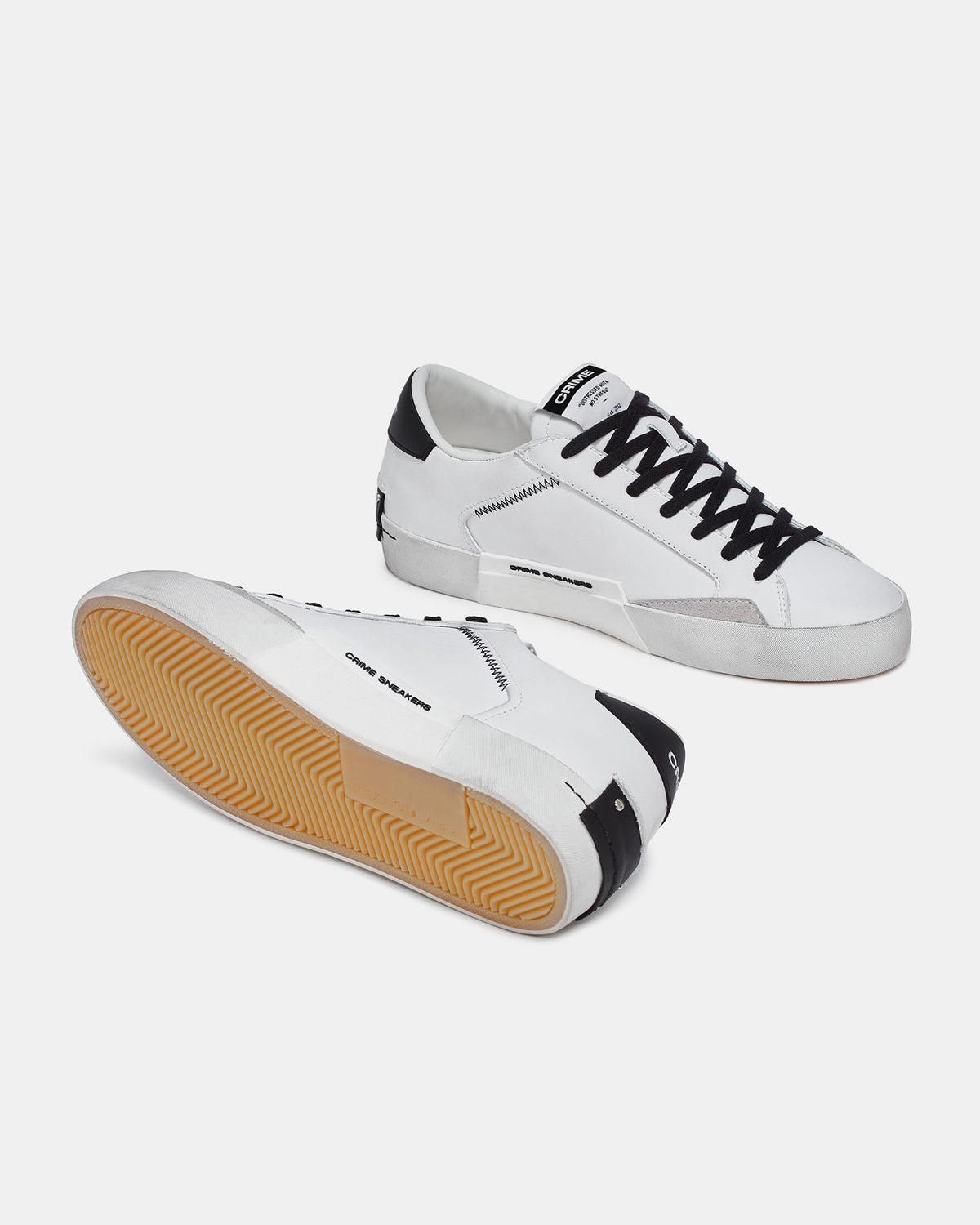 Crime London Sapatilhas Sneakers Shoes 16001pp5 Whi Black Branco Preto_shot4