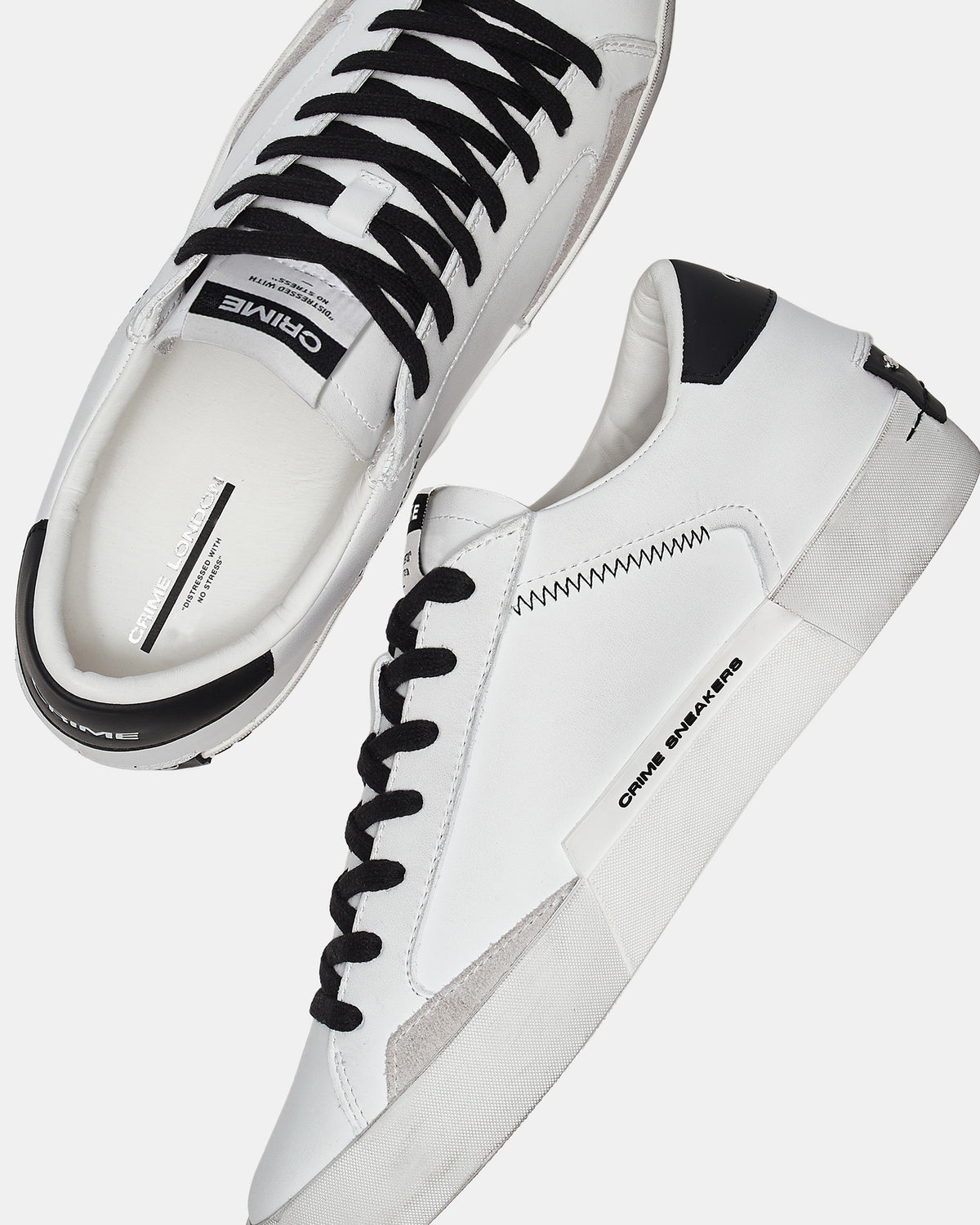 Crime London Sapatilhas Sneakers Shoes 16001pp5 Whi Black Branco Preto_shot5