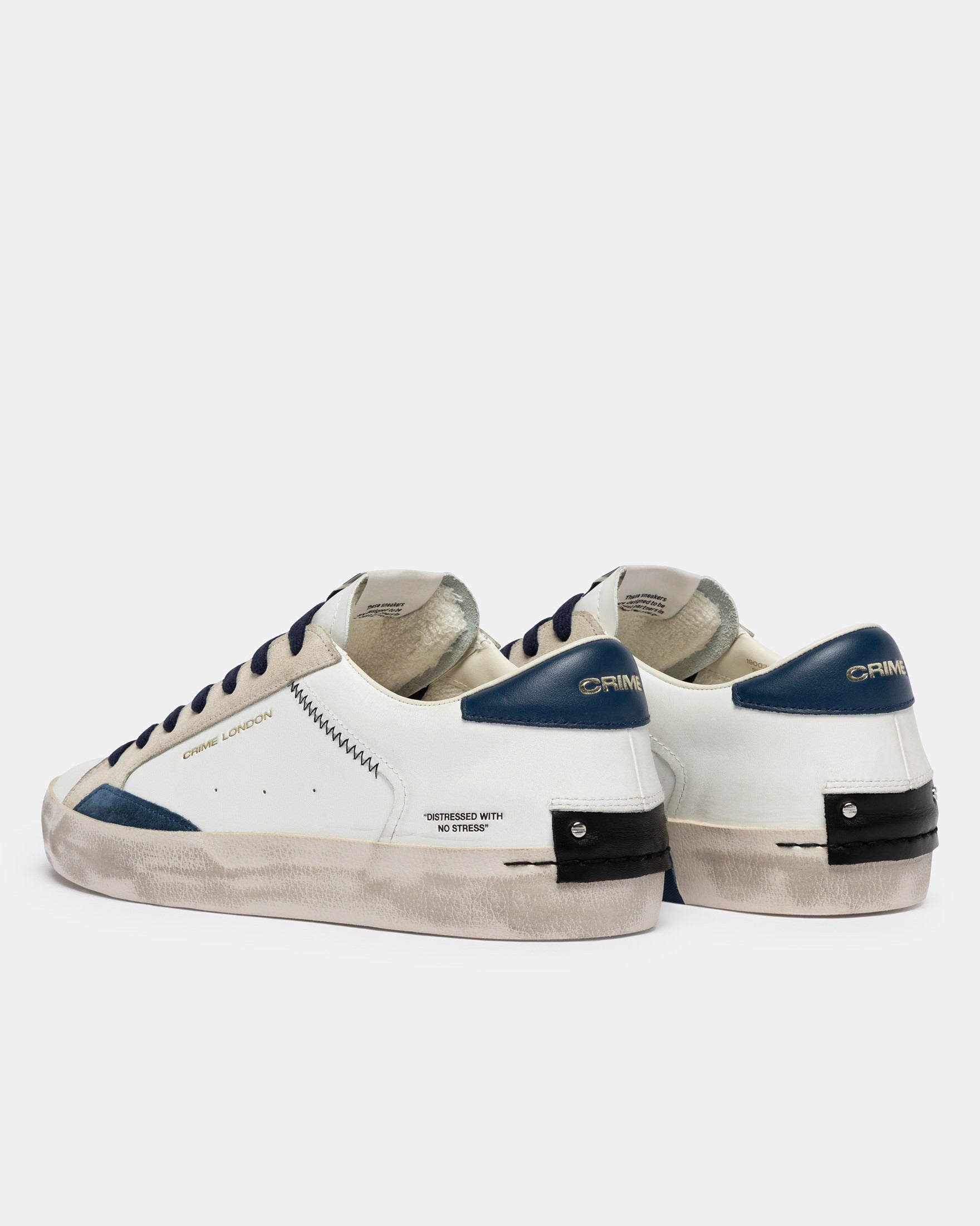 Crime London Sapatilhas Sneakers Shoes 19003pp8 Whi Blue Branco Azul_shot3