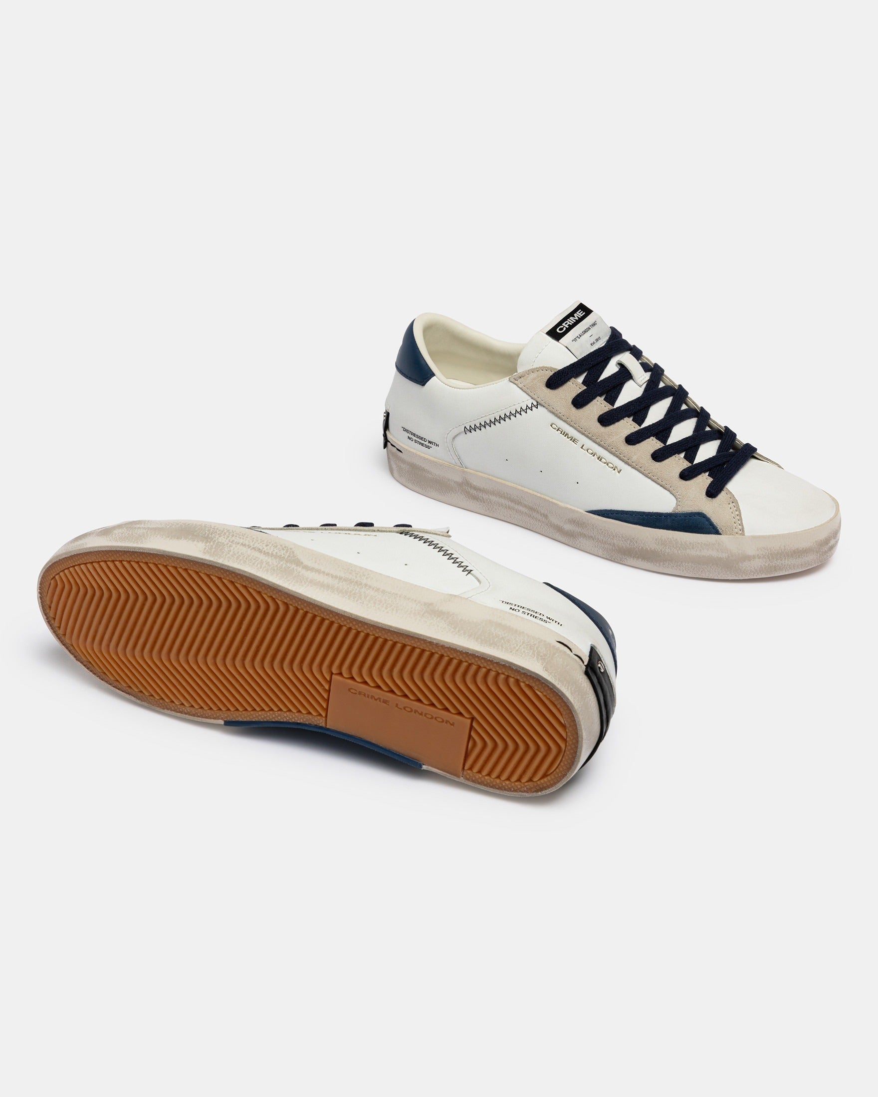 Crime London Sapatilhas Sneakers Shoes 19003pp8 Whi Blue Branco Azul_shot4