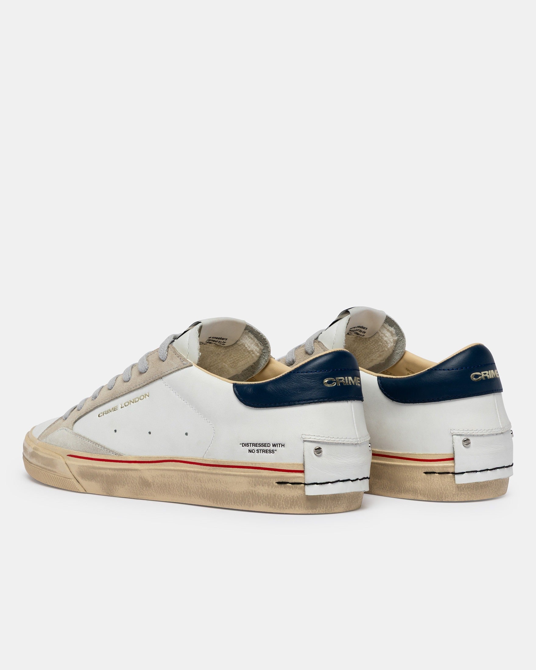 Crime London Sapatilhas Sneakers Shoes 19055pp8 Whi Nvy Branco Navy_shot3
