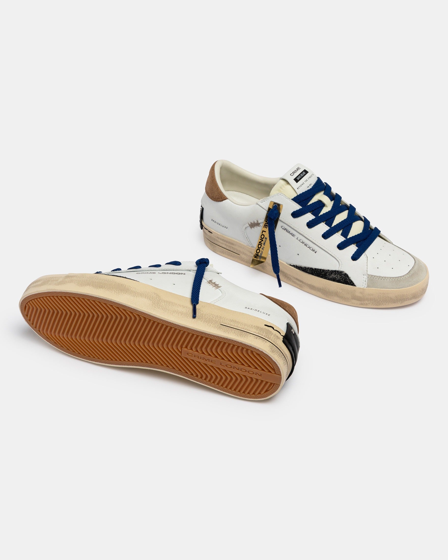 Crime London Sapatilhas Sneakers Shoes 19102pp8 Whi Brown Branco Castanho_shot4