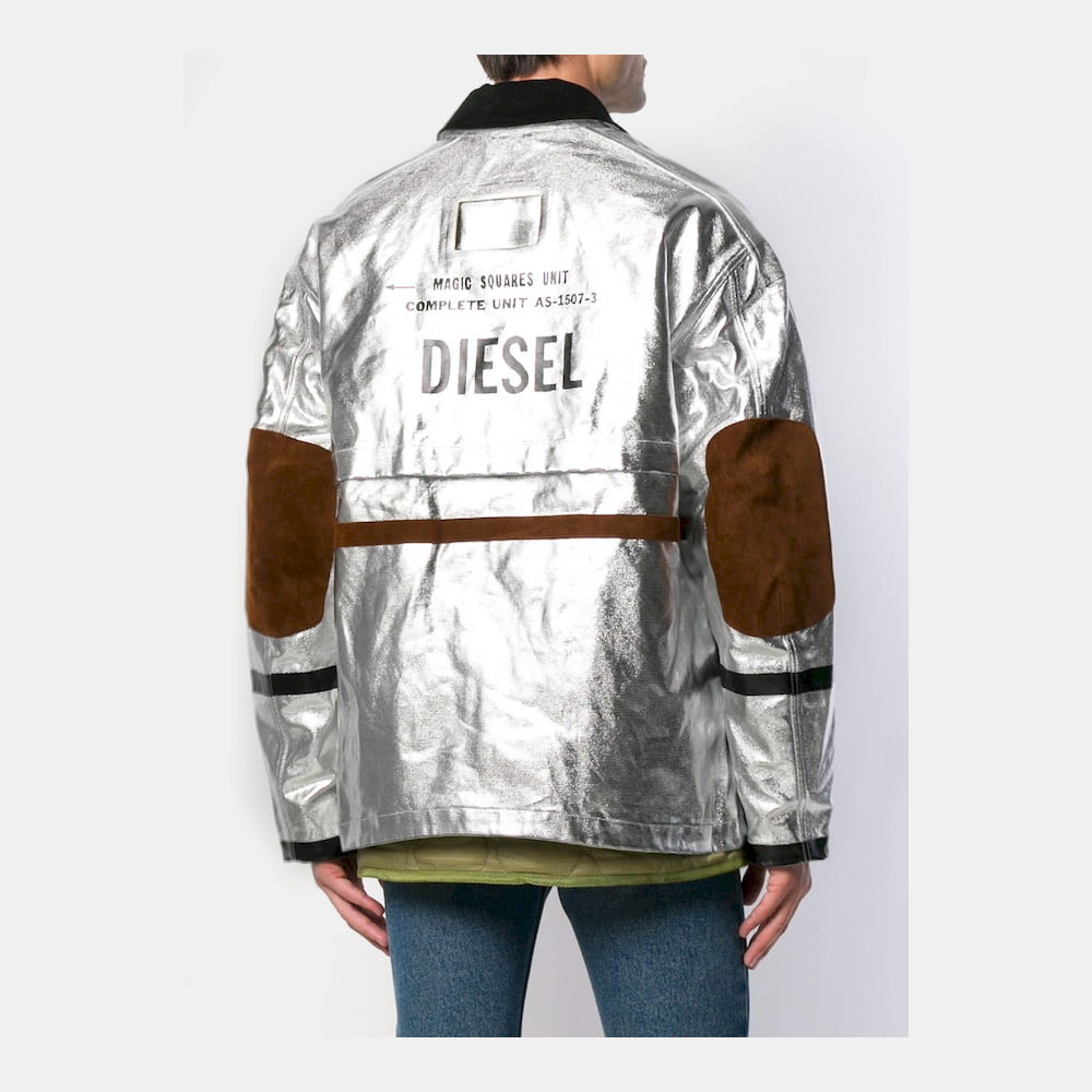 Diesel Blusão Jackets 00svzv 0iavc Silver Prata Shot6