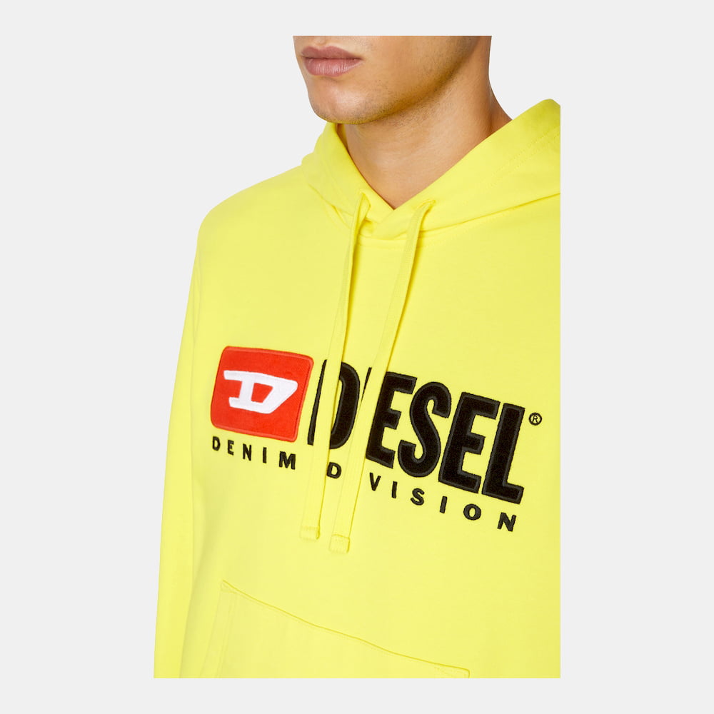 Diesel Camisola Hoodie A03757 0bawt Yellow Amarelo Shot2