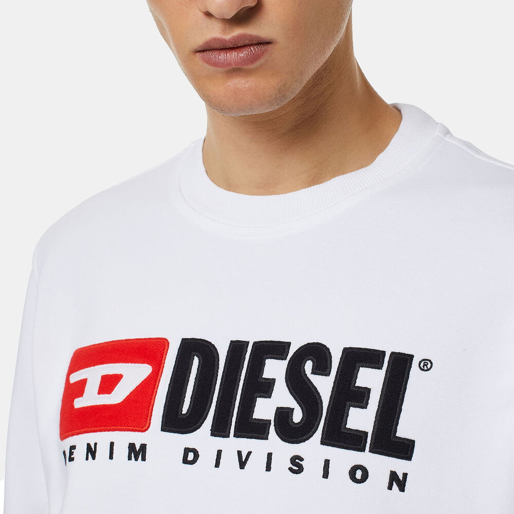 Diesel Camisola Sweat A03758 0bawt White Branco Shot1