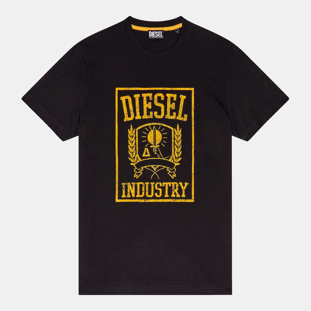 Diesel T Shirt A06800 0catm Blk Multi Preto Multicolor Shot10