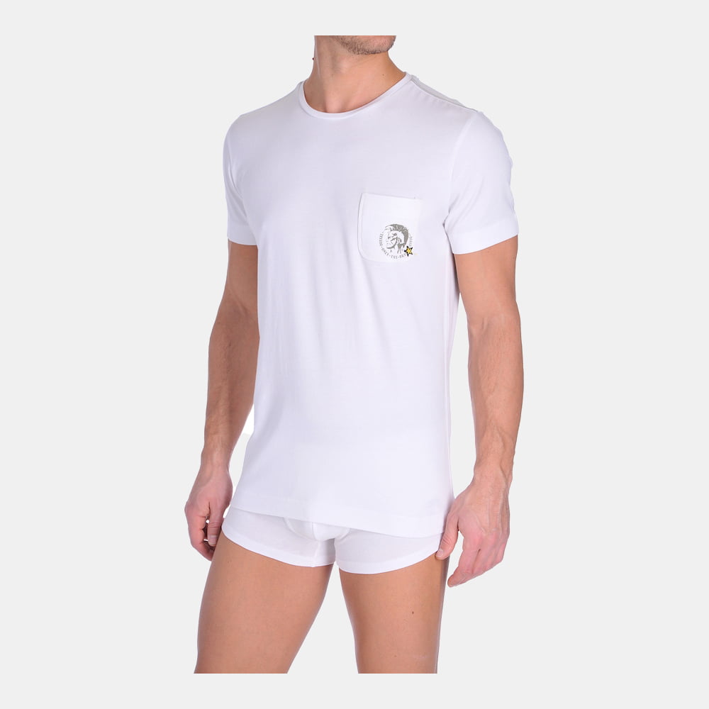 Diesel T Shirt Cg24 0qaef White Branco Shot2