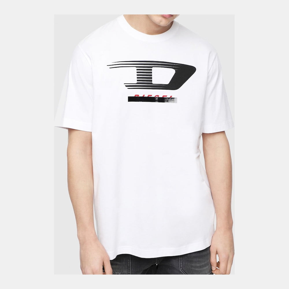 Diesel T Shirt Sspq 0091a White Branco Shot6