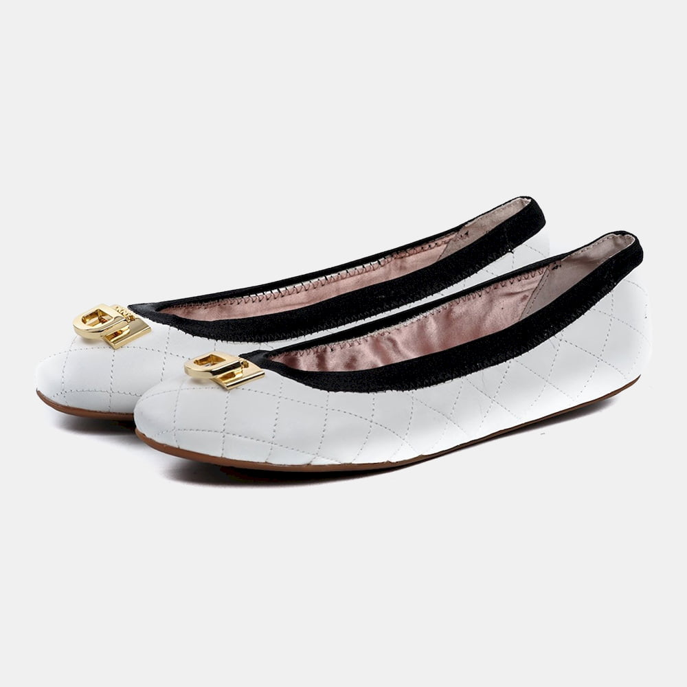 Dkny Sabrinas Ballet Flats Bellalogo+ White Branco Shot3