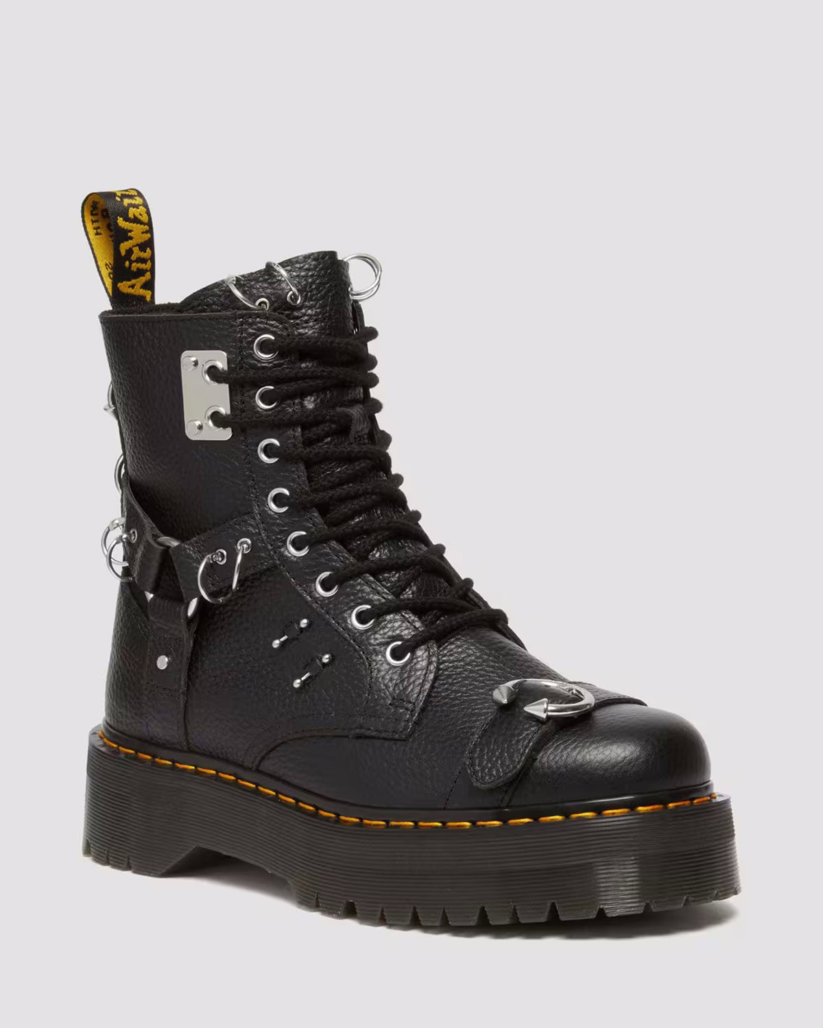 Botas Dr Martens Jadon Hdw Preto E Metal