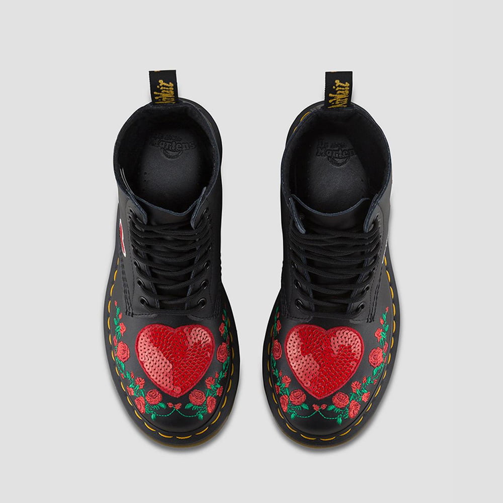 Dr.martens Botas Boots 1460 Hearts Black Red Preto Vermelho Shot4