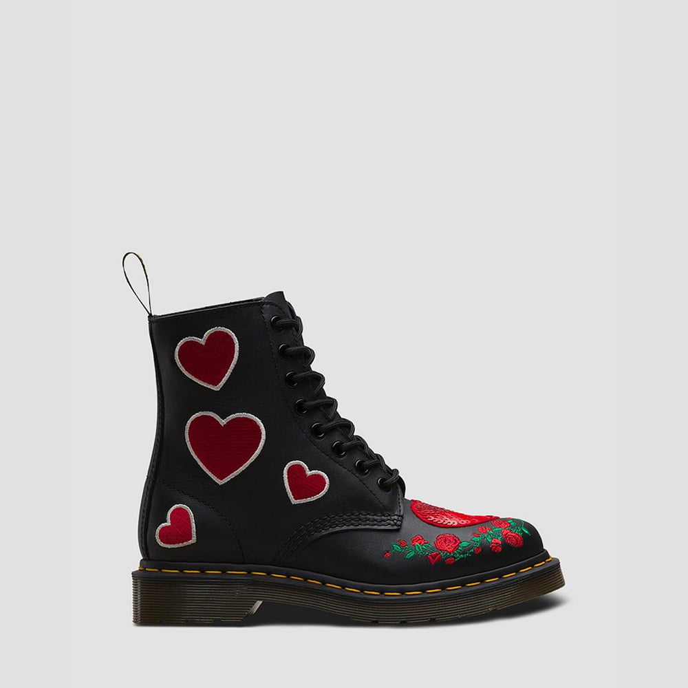 Dr.martens Botas Boots 1460 Hearts Black Red Preto Vermelho Shot5