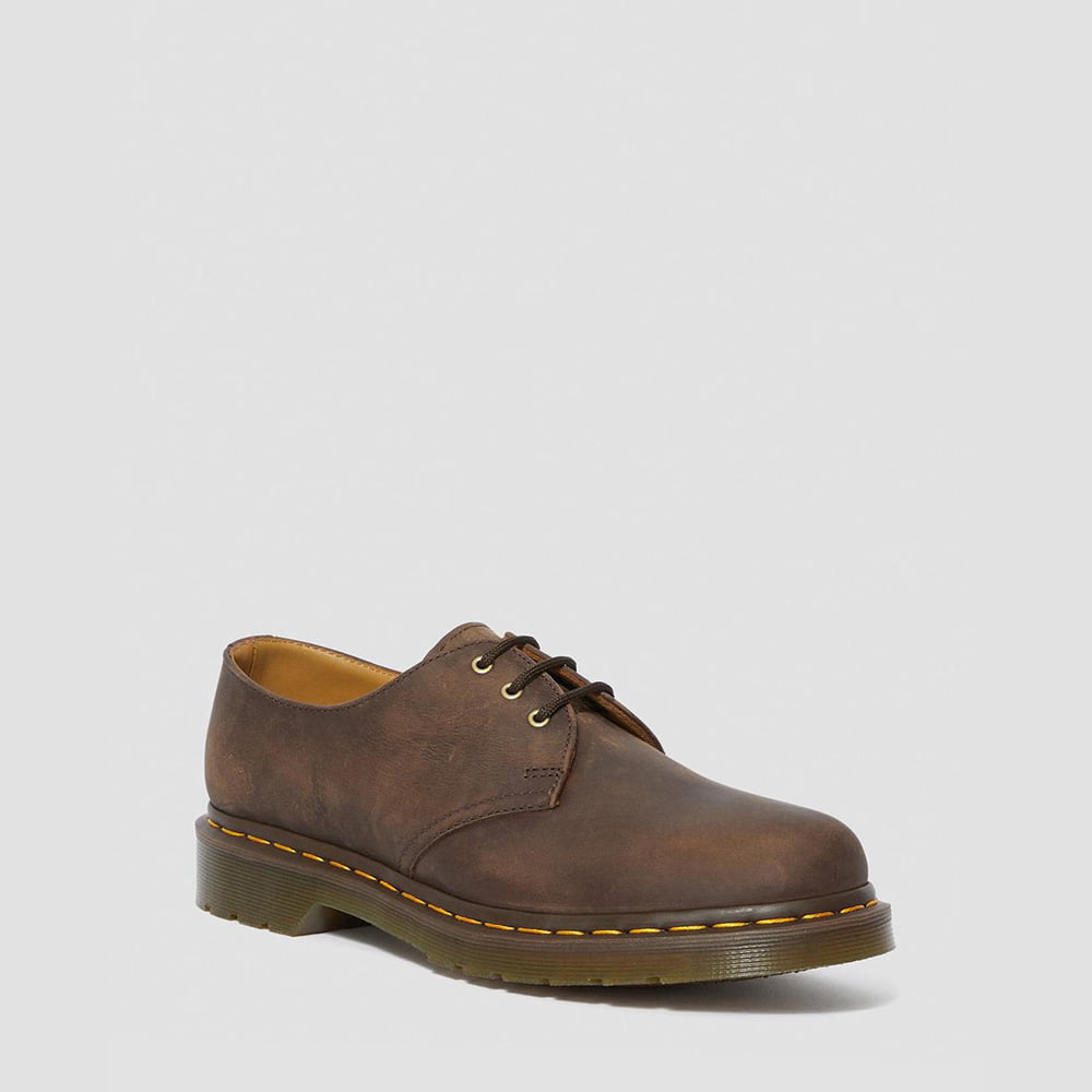 Dr.martens Sapatos Shoes 1461 Smoot Brown Castanho Shot1