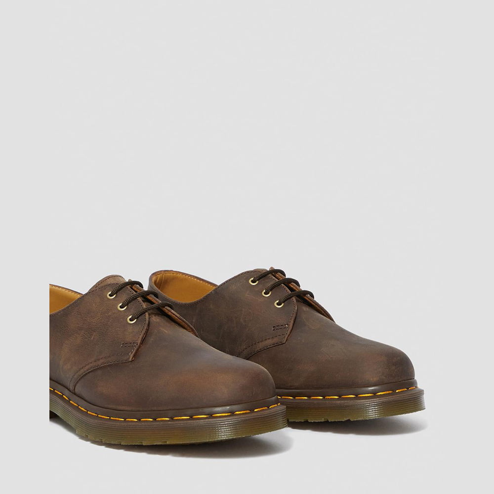 Dr.martens Sapatos Shoes 1461 Smoot Brown Castanho Shot3