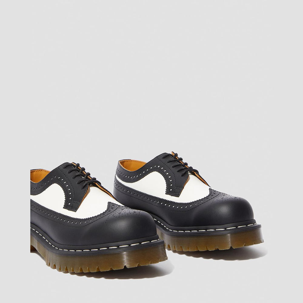 Dr.martens Sapatos Shoes 3989 Brogue Blk White Preto Branco Shot2