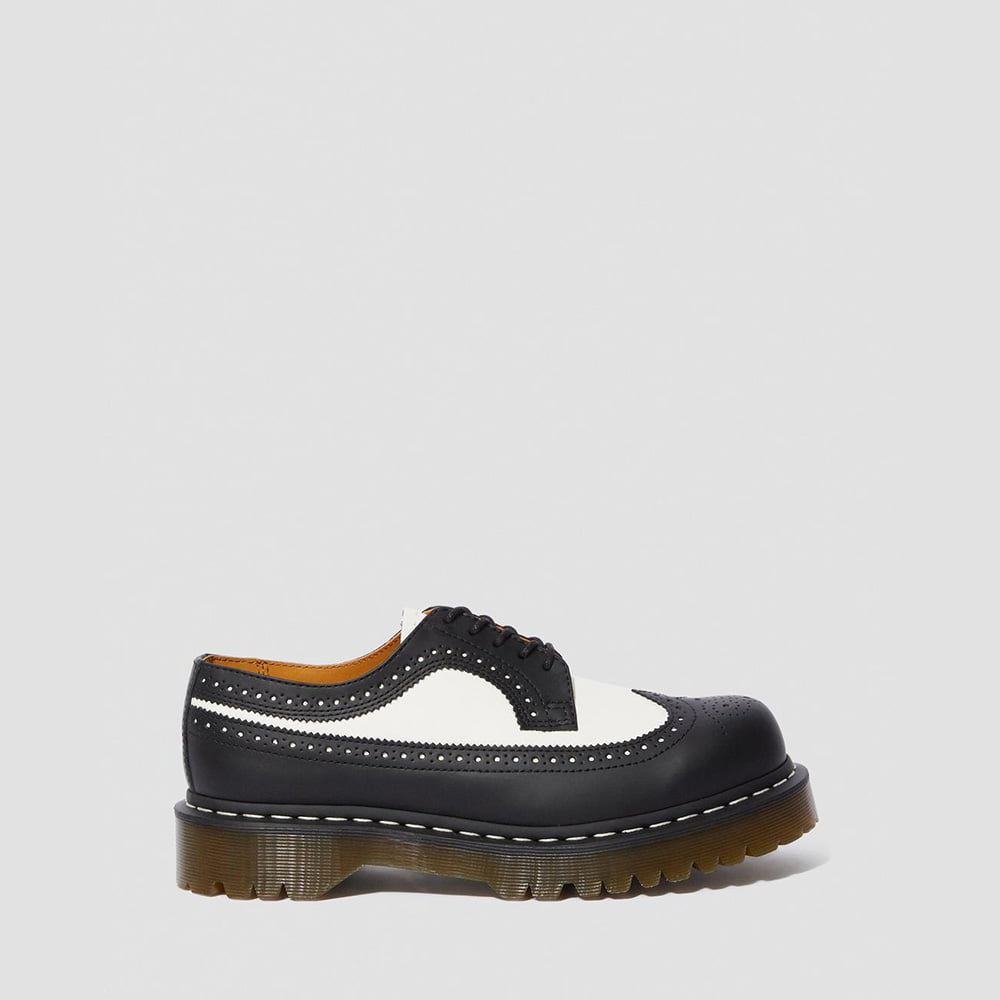 Dr.martens Sapatos Shoes 3989 Brogue Blk White Preto Branco Shot4