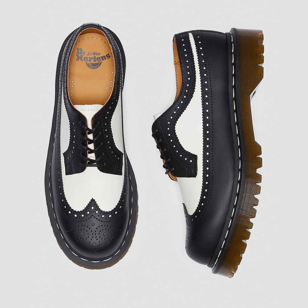 Dr.martens Sapatos Shoes 3989 Brogue Blk White Preto Branco Shot6