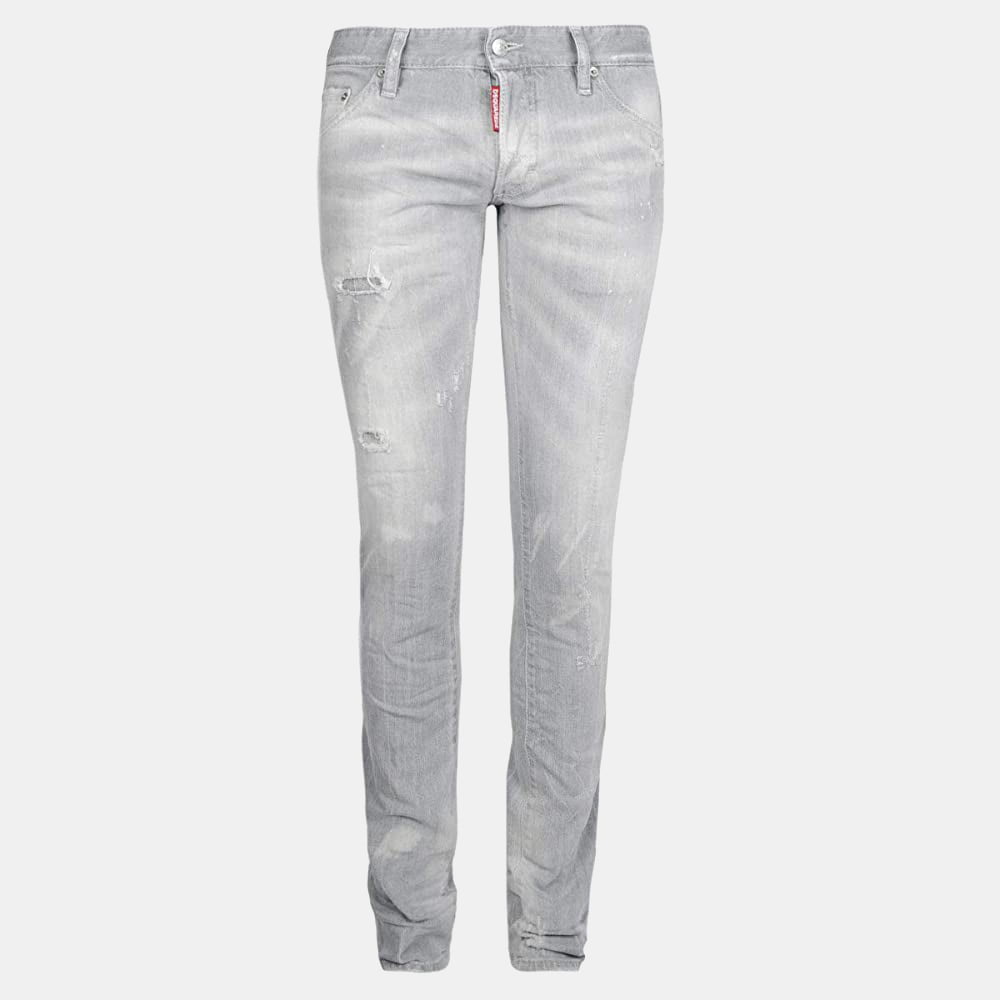 Dsquared2 Calças Trousers S71lb0348 Lt.grey Cinza Claro Shot1