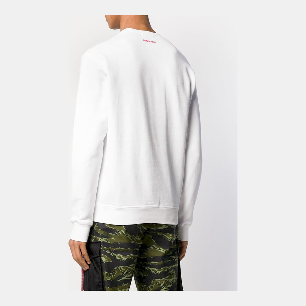 Dsquared2 Camisola Sweat S74gu0312 White Red Branco Vermelho Shot8