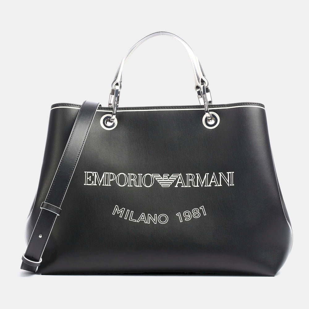 Emporio Armani Bolsa Bag D202 Y270e Blk White Preto Branco Shot2