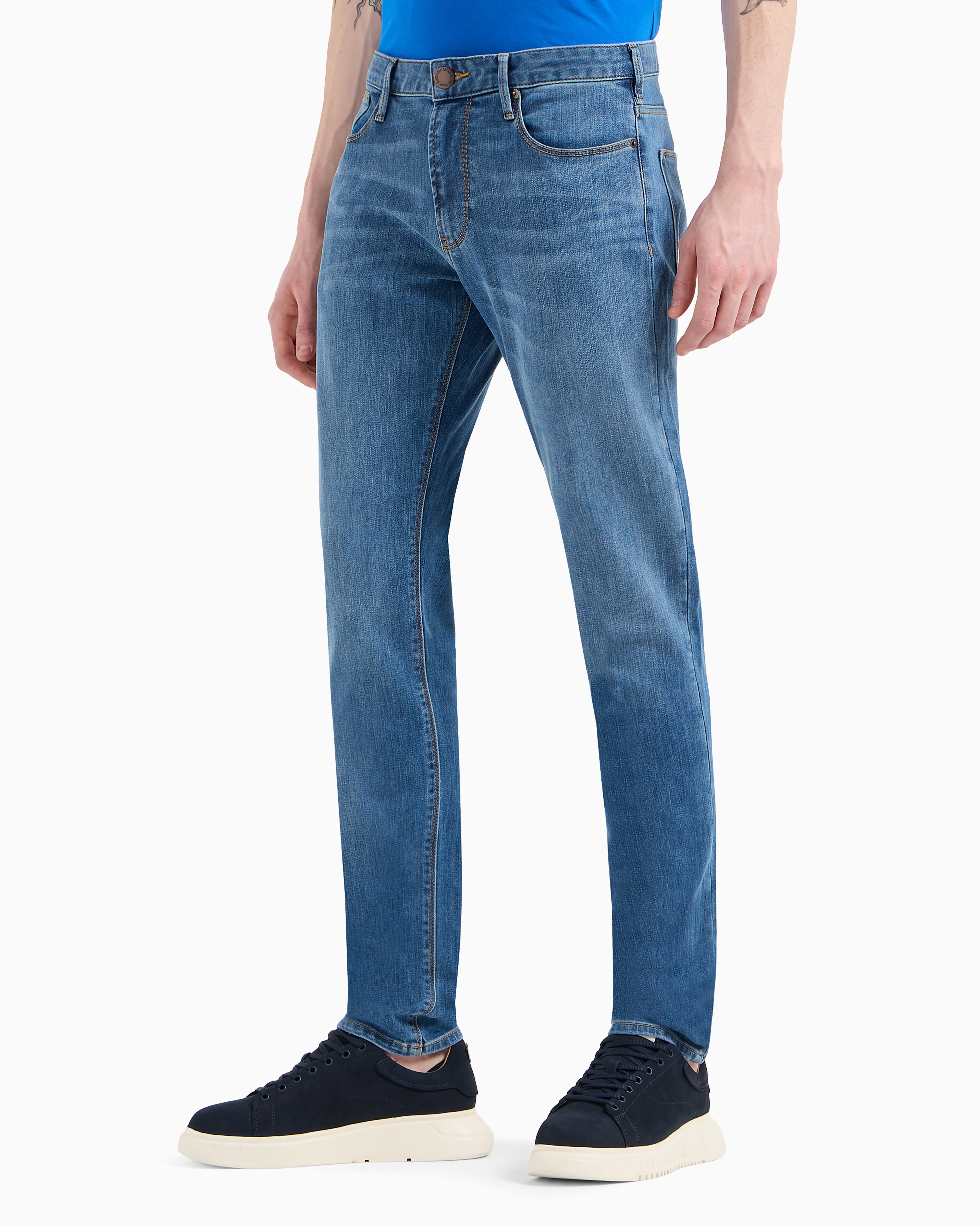 Emporio Armani Calcas Trousers 8n1j06 1g0lz Light Wash Light Wash_shot4