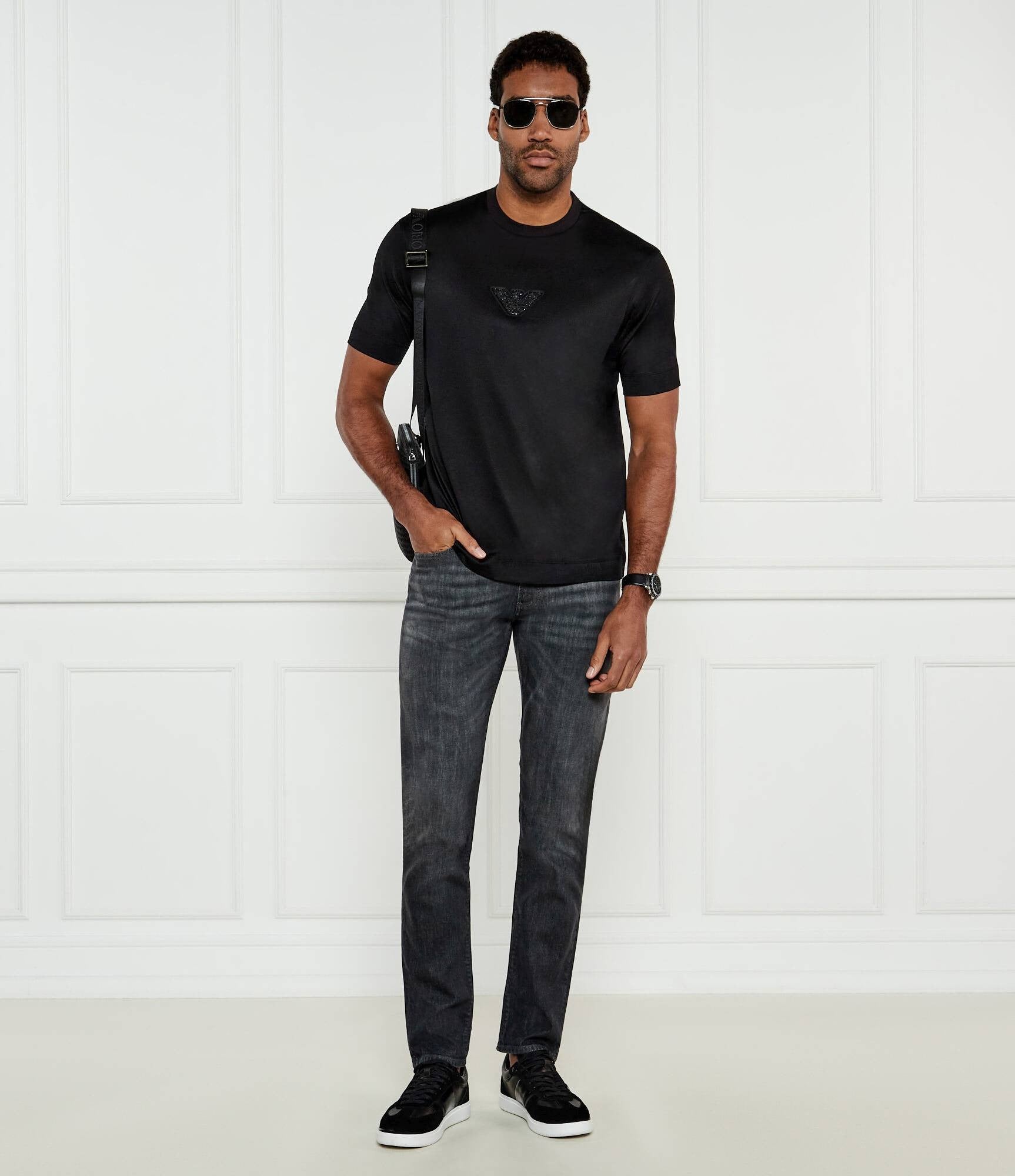 Emporio Armani Calcas Trousers Em000121 Af14116 Denim Grey Denim Cinza_shot2