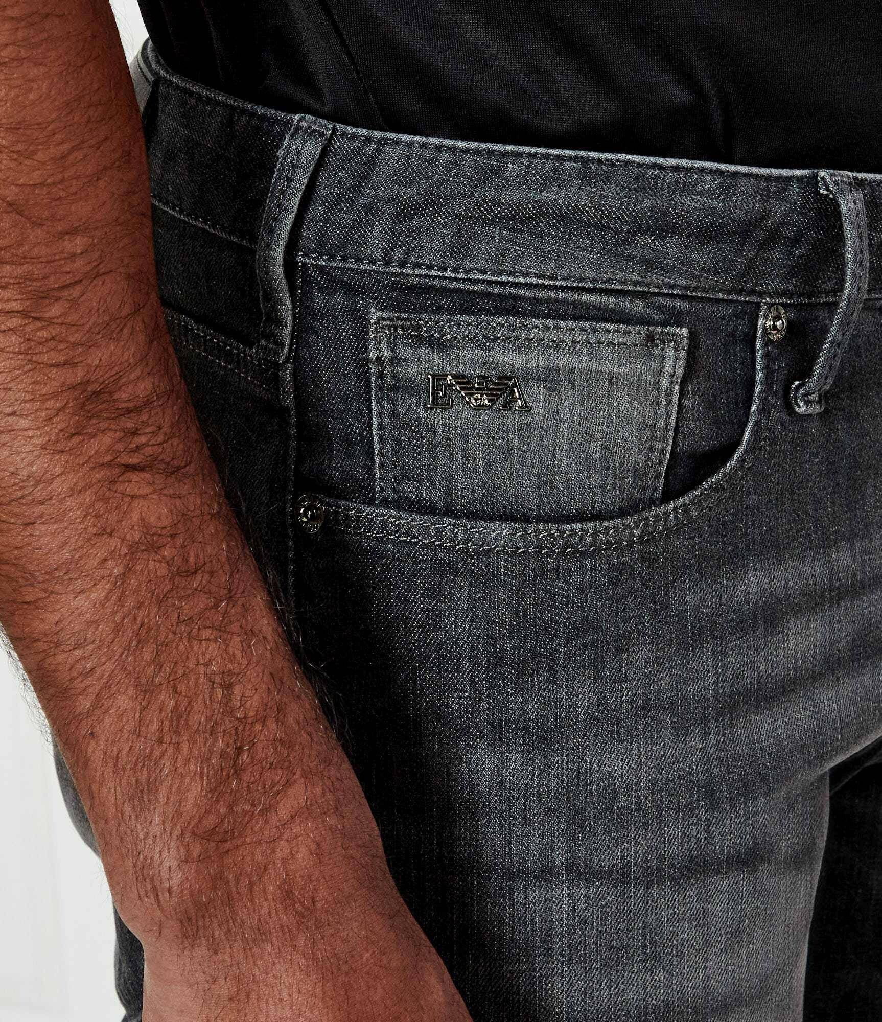 Emporio Armani Calcas Trousers Em000121 Af14116 Denim Grey Denim Cinza_shot5