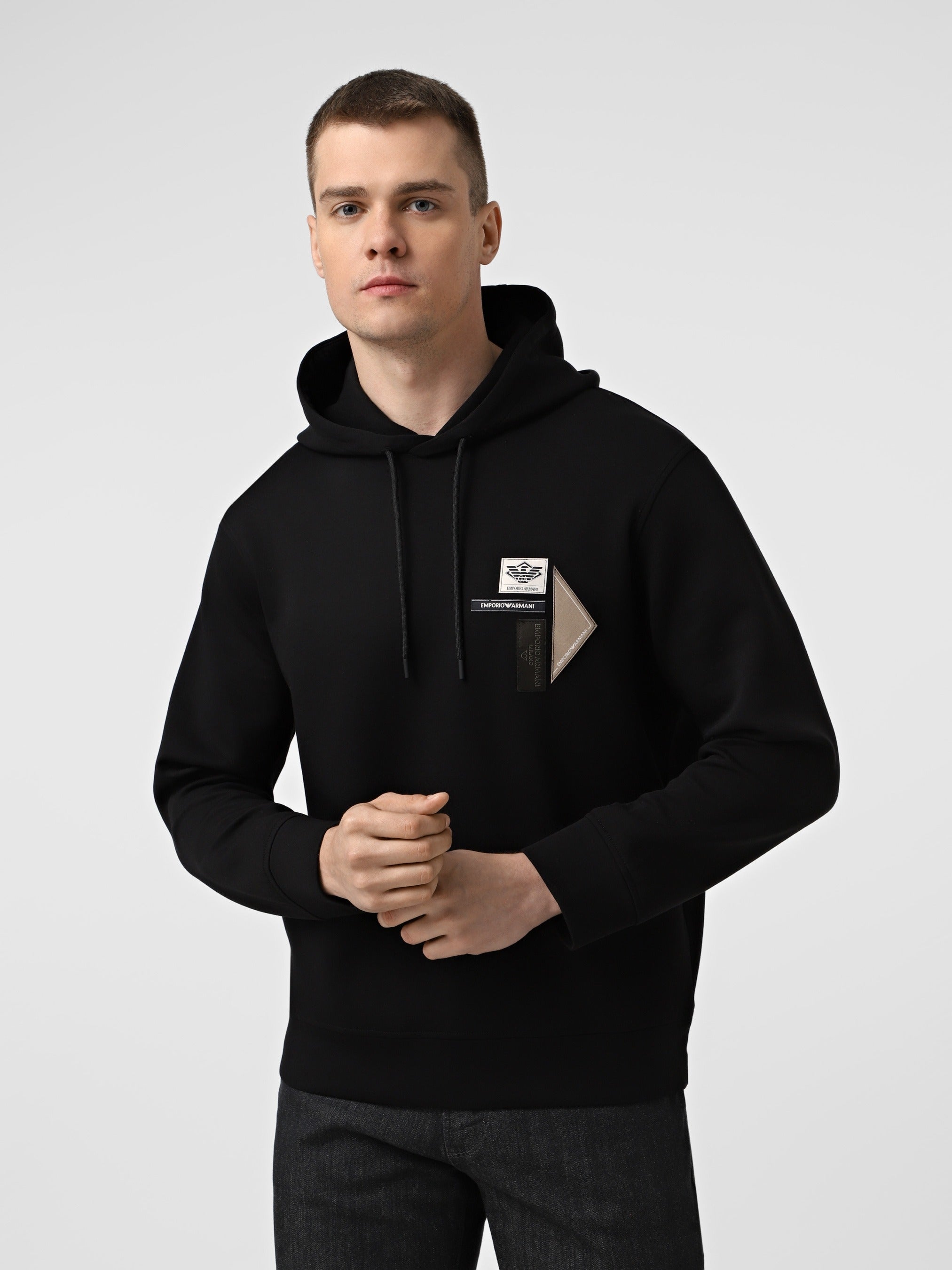 Emporio Armani Camisola Hoodie Em003587 Af10013 Black Preto_shot4